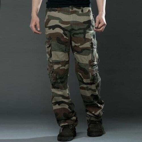 High Quality Mens Cargo Pants City Tactical Cargo Pants Men Combat SWAT Army Military Pants Cotton Many Pockets Stretch Flexibl
