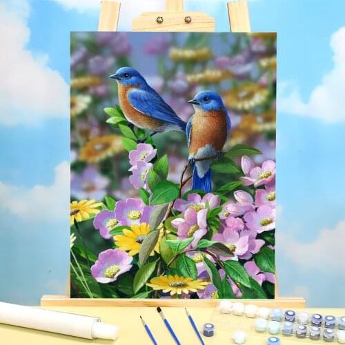 Animal Bird Painting By Numbers Package Oil Paints 40*50 Canvas Painting Loft Picture Crafts For Adults Art
