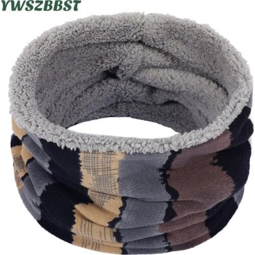 Striped Winter Scarf for Boys Girls Women Men Plus Velvet Thick Elastic Mufflers Children Winter Scarf Autumn Boys Girls Scarf