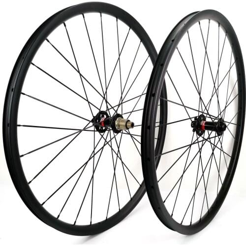 29er MTB XC bike carbon wheels 27mm width 23mm depth hookless mountain carbon wheelset with novatec 791/792-B12 hubs