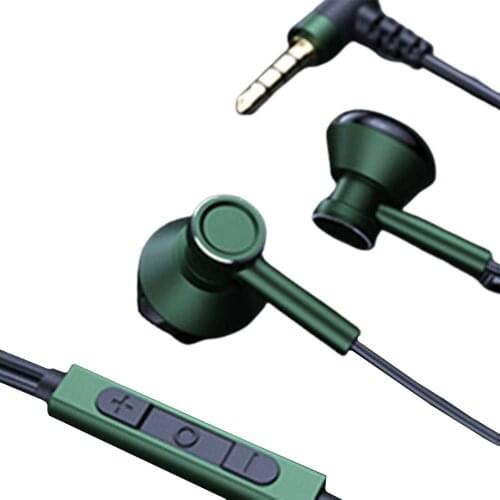 3.5mm Wired Deep Bass Stereo Phone Music Earphone Headset with Line Control Mic