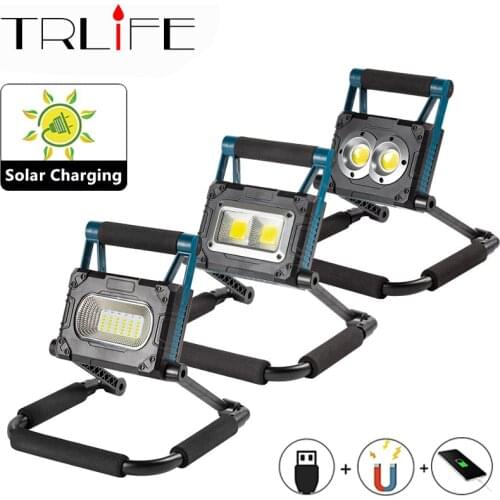 3600mAh Powerful Solar LED Flood light Waterproof Lantern Outdoor Lighting LED Spotlight Wall Floodlights with Magnet Long Life