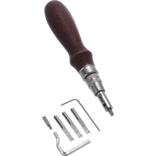 5in1 DIY wood leather Stitching adjustable splicing slotted crease leather tool leather grooving edge holder edge cutter set