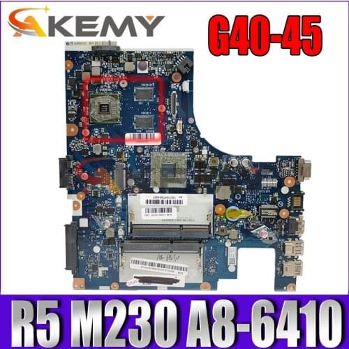 Akemy 5B20G38071 ACLU5 ACLU6 NM-A281 For Lenovo Ideapad G40-45 laptop motherboard Radeon R5 M230 A8-6410 CPU