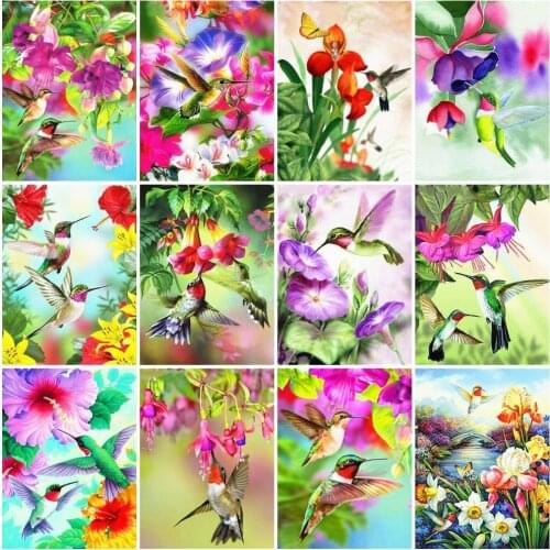 Full Square/Round Drill 5D Diy Diamond Painting Bird 3D Diamond Embroidery Flowers Cross Stitch Mosaic Handicrafts Home Decor