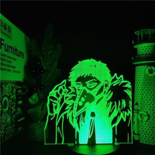 Anime Boku no Hero Academia Led Night Light Overhaul 3D Lamp Illusion Light Color Changing Table Lamp Bedroom Decor For Kid Gift
