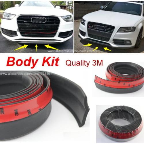 Car Bumper Lip For Audi A6 S6 RS6 C6 C7 A7 S7 RS7 4G Body Kit / Front / Rear Skirt Spoiler / Bumper Deflector Rubber Strip