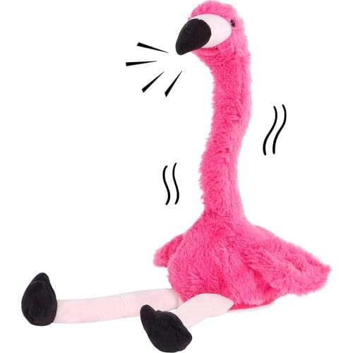 Flamingo Plush Dancing Toy Electric Flamingo Stuffed Toy Talks and Dancing Animal Toy Git for Kids