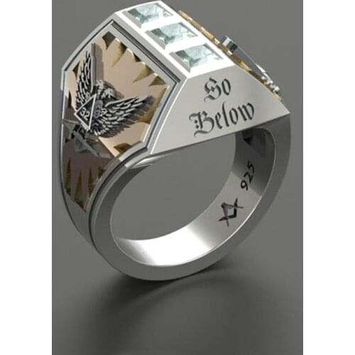Classic Vintage Eagle Ring Fashion Gothic Punk Style Men Stainless Steel Rings Jewelry for Women Party Best Gift