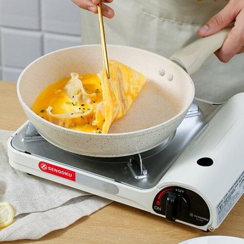 Frying Pan Non-stick Aluminum Wok Pan Skillet Maifan Stone Saucepan Pancake Pan Egg Pan Cauldron Induction Cooker Gas Universal