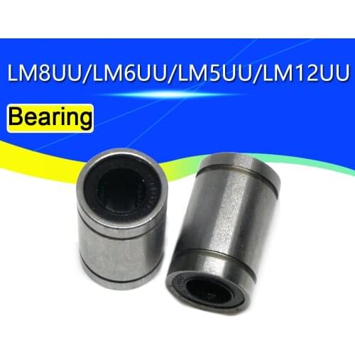 2pcs/lot LM5UU LM6UU LM8UU LM12UU Linear Bushing 8mm CNC Linear Bearings for Rods Liner Rail Linear Shaft parts