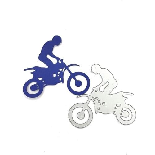 Julyarts Ride a Motorcycle Metal Cutting Dies Stencil Craft Supplies for DIY Scrapbooking/Card Making/Kids Fun Decoration