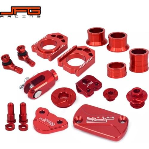 Motorcycle Front Rear Wheel Hub Brake Reservoir Fluid Cover Engine Plug Screw Axle Block For HONDA CRF250R 10-17 CRF450R 04-16