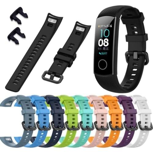 2021 Anti-scratch Soft Silicone Watch Band Sports Wrist Strap Replacement for Huawei Honor 5/4 Sports Bracelet Accessories