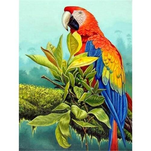 Bird Parrot Animal DIY 11CT Embroidery Cross Stitch Kits Needlework Craft Set Printed Canvas Cotton Thread Home Room