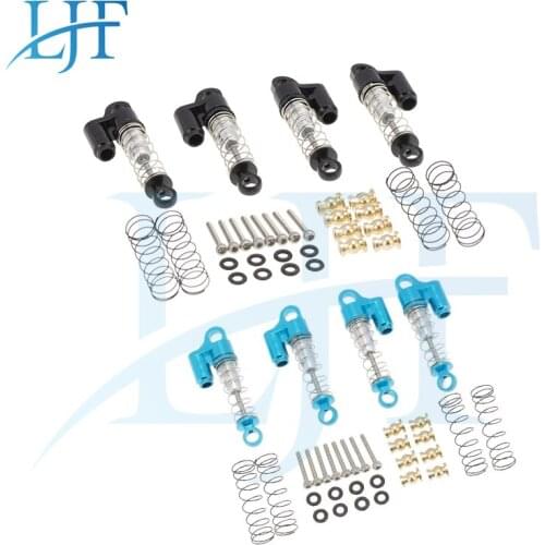 LJF 4pcs/set Aluminum Alloy Shock Absorbers Spring Shock Set for 1/24 Axial SCX24 90081 RC Model Car Upgrade Accessories L141