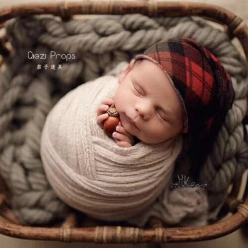 2018 Newborn Photography Props Hat Baby Christmas Beanie Lattice Hat