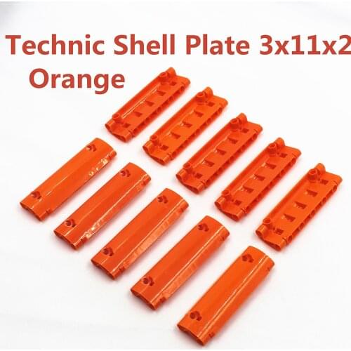 Self-Locking Bricks free creation of toys 2 colors MOC Building Blocks 10 piece Technic Shell Plate 3x11x2 compatible with Lego