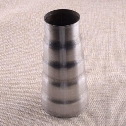 Silver Stainless Steel 145mm Universal Car Exhaust Connector Pipe Auto Reducer Adapter Muffler Tube 5 Layer