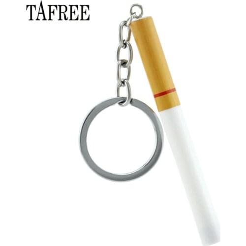 TAFREE Fashion Simulated Cigarette Butts Keychain Key Ring Charm For Bag Pendant Jewelry Gift SKU61