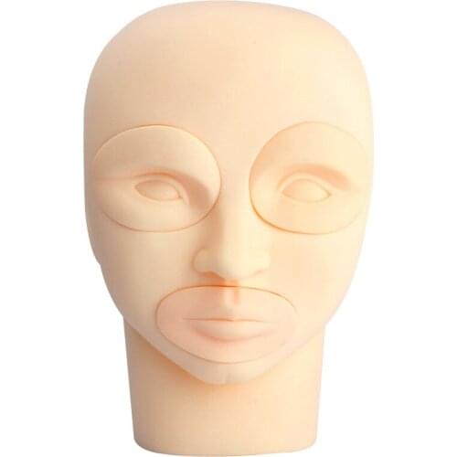 3D Permanent Makeup Practice Skin Replacement 2 Eyes and 1 lips training mannequin head For Tattoo Practice Skinfv d