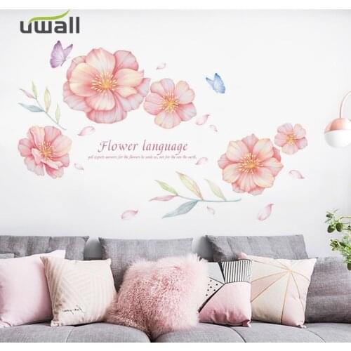 Creative Flower Wall Stickers Home Decor Living Room Bedroom Sofa Background Wall Decoration Self Adhesive Room Decor Sticker