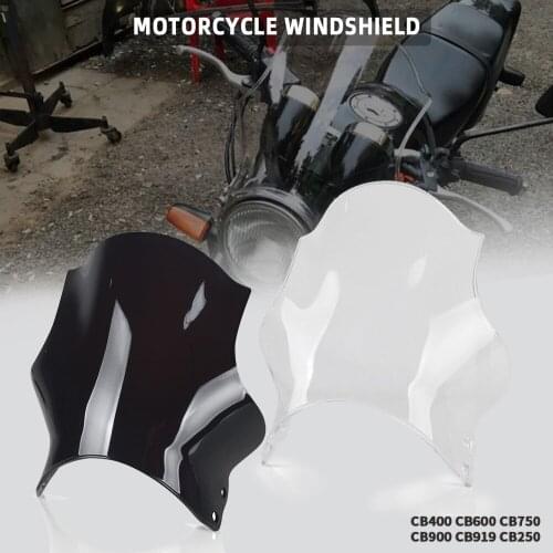 For Yamaha V-MAX VMAX 1200 Honda CB400 CB600 CB750 CB900 CB919 CB250 Hornet 1985-2019 Windshield Motorcycle Windscreen Deflector