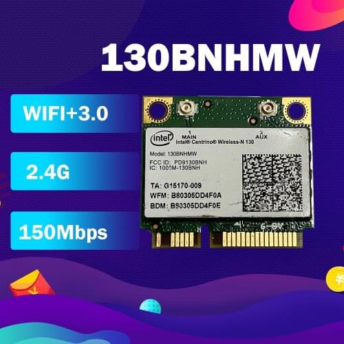 Wifi Card for intel Centrino Wireless-N130 130BNHMW 150Mbps+bluetooth3.0 Half Mini PCI-e Wireless Card