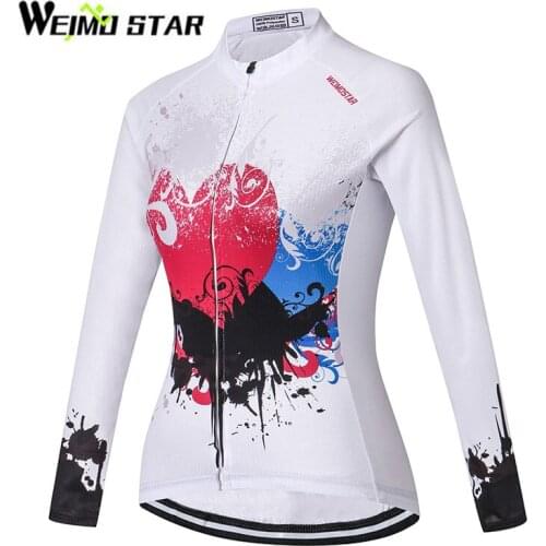 Weimostar Women Long Sleeve Cycling Jersey cycling clothing mtb Road Bike Jersey Bicycle Clothes Ropa Ciclismo