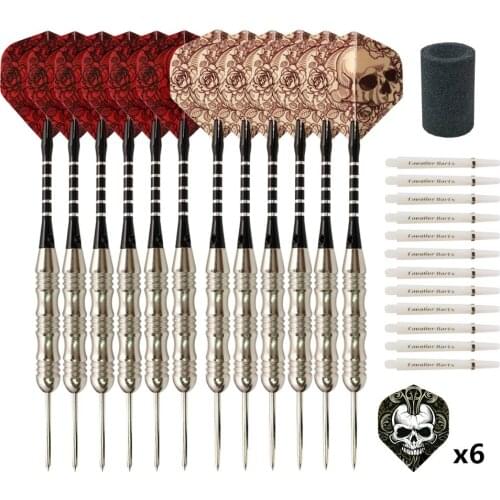 12pcs/set 22g Tungsten Steel Needle Dart Set Comes with A Carrying Case Grindstone for High-quality Dart Game Points Competition