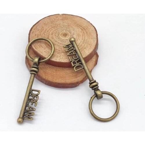 High quality Vintage 12 PCS Dream word key charms fit Diy Fashion Accessories Pendants Charms for Jewelry Making