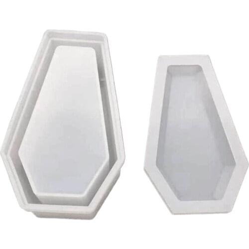 13MC Resin Crystal Epoxy Mold Coffin Trinket Box Silicone Mould Halloween Gothic Container DIY Crafts Making Tools
