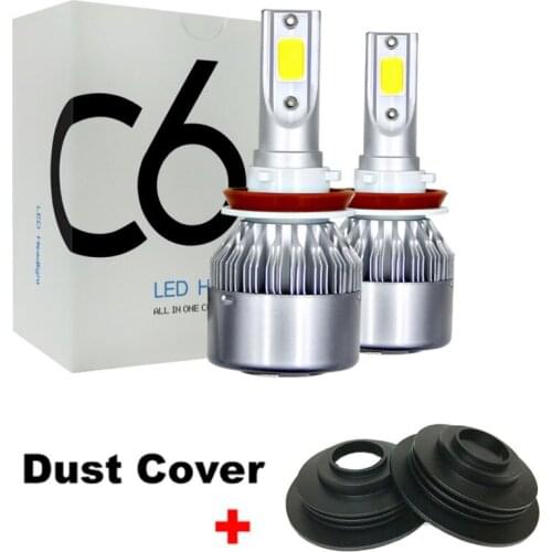 2 Pcs Car Turbo Led Headlight Bulbs H4 H1 H3 H11 9005 9006 H7 H8 H9 H11 880 881 72W/Pair Auto Car 12V 6000K High Bright Lamp