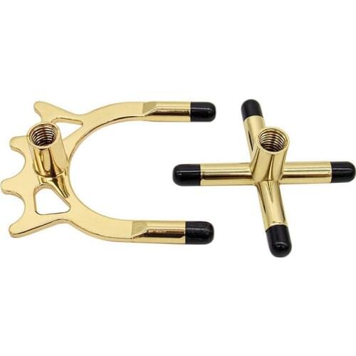 2 Pack Billiard Brass Bridge Heads Metal Brass Pool Cue Stick Rest Billiard Accessories for Snooker Billiard