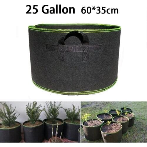 25 Gallon Hand Held Plant Grow Bags Large Capacity Fabric Pot Fruit Flowers Plants Growing Jardim Orchard and Garden Tools