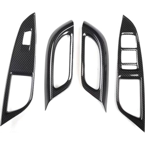 For Chevrolet Cruze 2017 2018 2019 LHD Car Door Armrest Window Lift Switch Cover Stickers Bezel Styling 4Pcs
