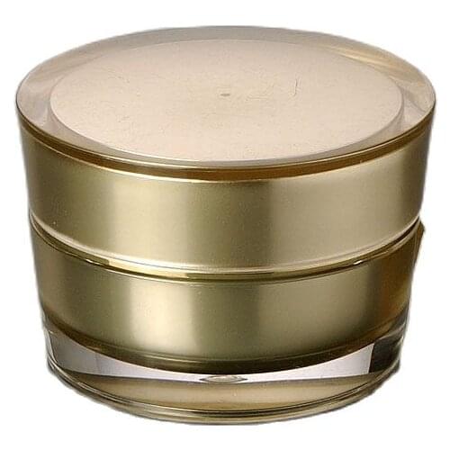 50G Gold cone shape plastic acrylic jar pot tin bottle cream/gel/moisturizer/essence/mask cream cosmetic packing plastic jar/pot