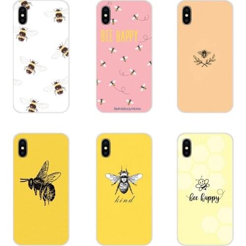 Accessories Phone Cases Covers For Samsung A10 A30 A40 A50 A60 A70 M30 Galaxy Note 2 3 4 5 8 9 10 PLUS Cute Bumble Bee happy