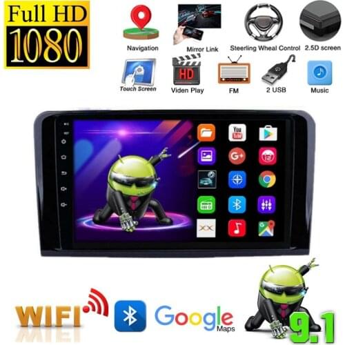 Car Electronics DVR/Dash 2+32G 9" For Mercedes-Benz W164 X164 ML GL Android 9.1 Stereo GPS Navi Player WiFi 4G Car Radios