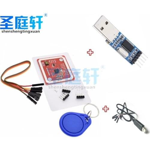 PN532 NFC RFID Wireless Module, 1 Set Excellent, V3 User Kits, Reader Mode, Writer, S50 IC Card, PCB, Attenna I2C IIC SPI HSU fo