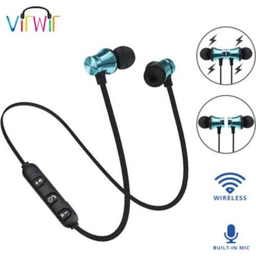 XT11 Magnetic Bluetooth Wireless Earphone 3D HIFI Sport Bass Waterproof Headset With Mic For iPhone Samsung Xiaomi Music Earbuds