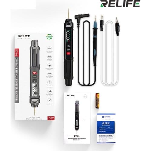 RELIFE DT-01 Pen Type NonContac Lntelligent Digital Multimeter Test Pencil Phase Sequence Meter For Mobile Phone Repair Tools