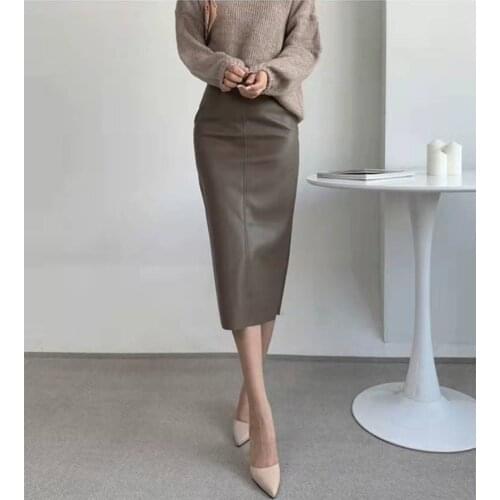 HWLZLTZHT Slit Pencil Skirts