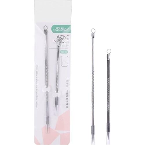 2pcs/set Acne Removal Needle Pimple Needle Stainless Steel Blackhead Extractions Remover Cleaner Tool Face Skin Care Tool