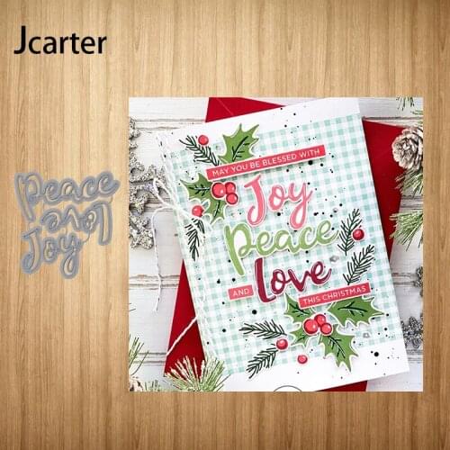 Joy Peace Love Letters New Design Metal Cutting Dies Craft Stencil Scrapbooking Handmade Card Make Shape Album Decoration Model