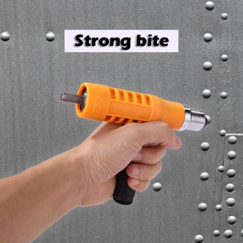 Riveter Adapter Kit Electric Rivet Nut Gun Riveting Tool Cordless Drills Adapter Riveting Firmly and without Burrs