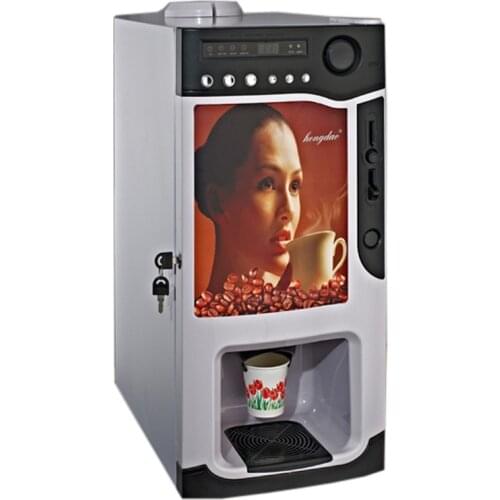 Commercial Coffee Machine Coin Operated Small Fully Automatic Unmanned Sell Machine Milk Tea Instant Coffee Blending Machine