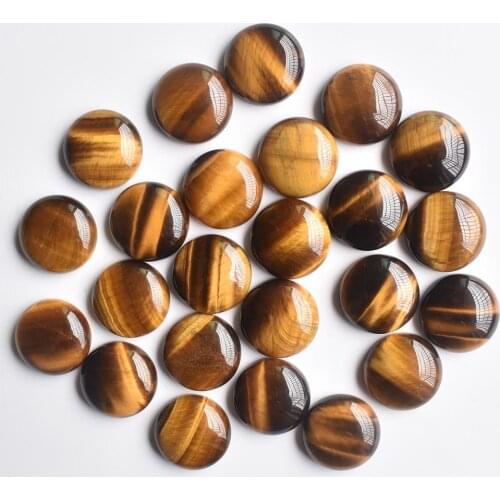 High quality natural tiger eye stone round cabochon 18mm beads for jewelry Accessories making wholesale 30pcs/lot free shipping