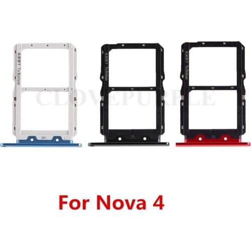 20pcs/lot Nano SIM/ Micro SIM Card Tray Holder Micro SD Card Slot Holder Adapter for Huawei Nova 4 Nova4