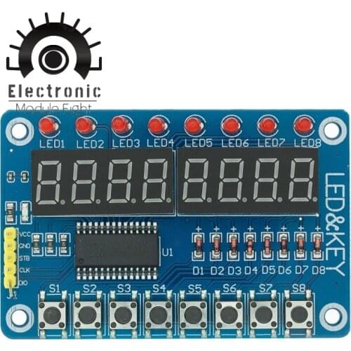 TM1638 Module Key Display For AVR Arduino New 8-Bit Digital LED Tube 8-Bit